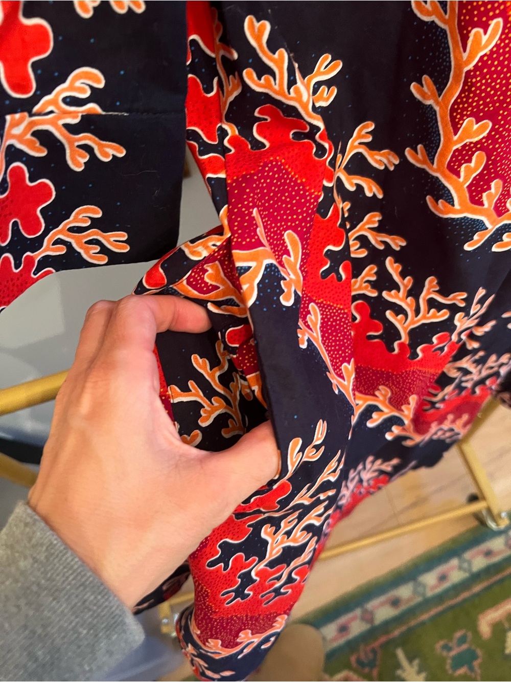 Zuni Red & Black Printed Midi Shirt Dress - Picture 6 of 6